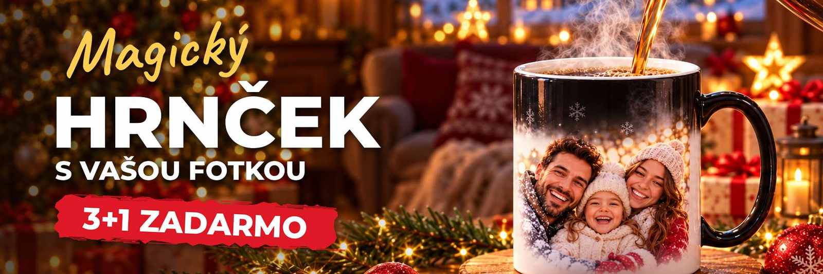 Magický hrnček s vašou fotkou – akcia 3+1 zadarmo, FOTOpošta